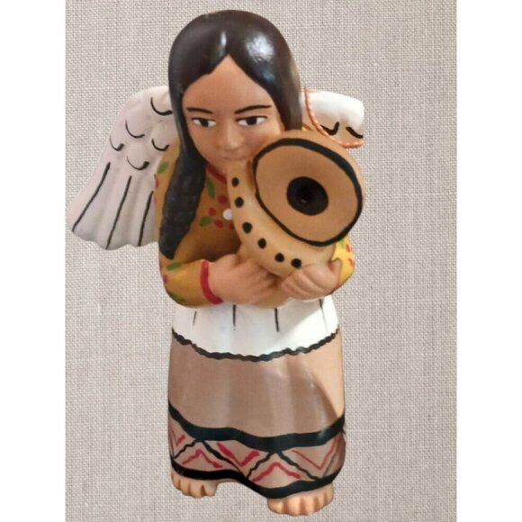 Roman Inc. 2003 Angel Figurines With Instruments & Fire Pit Set set of 5 - Picture 6 of 12